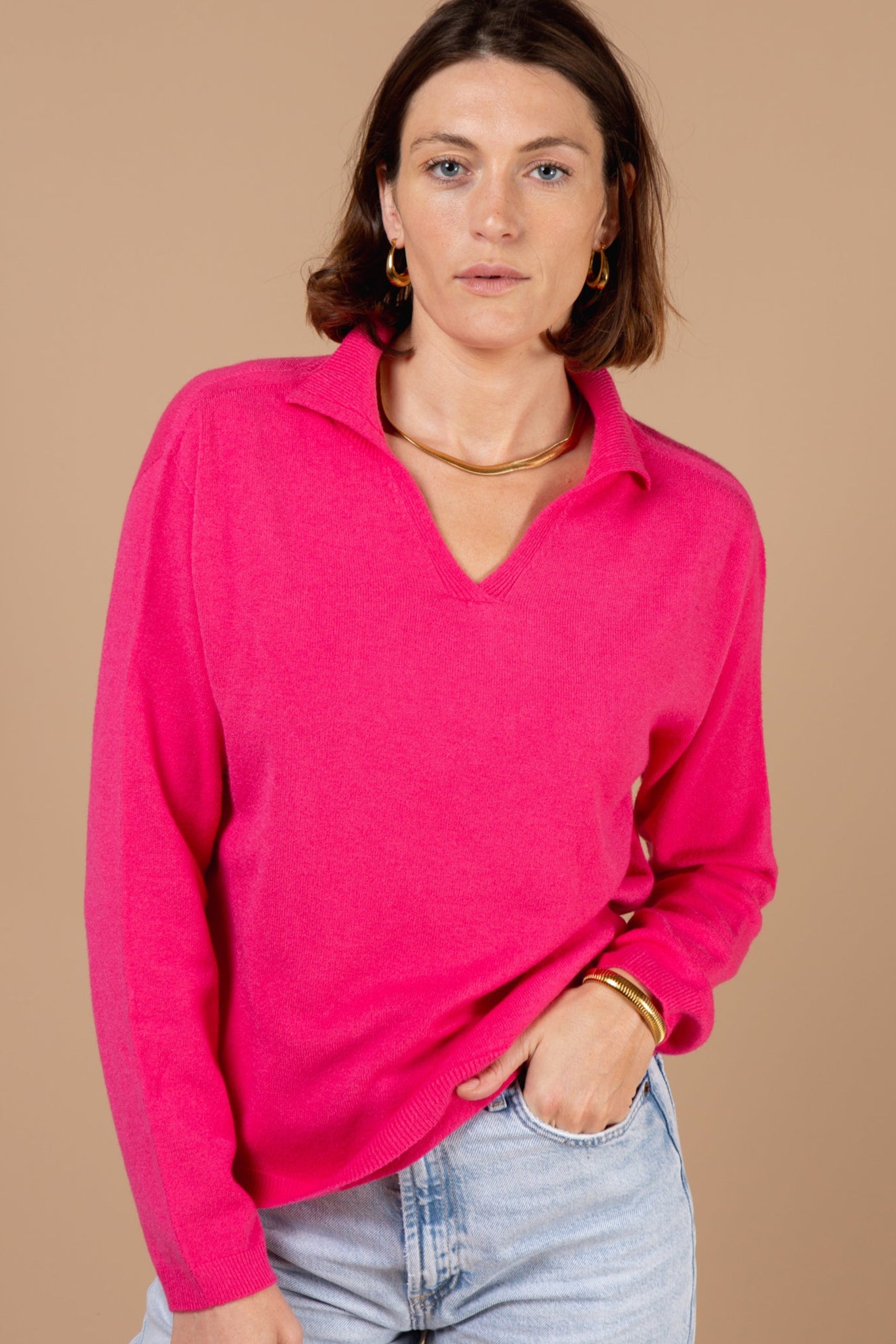 Long Sleeve Collared Jumper