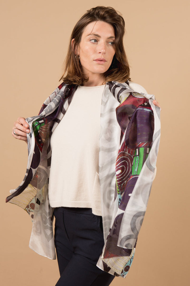 Midnight Muse Silk Scarf