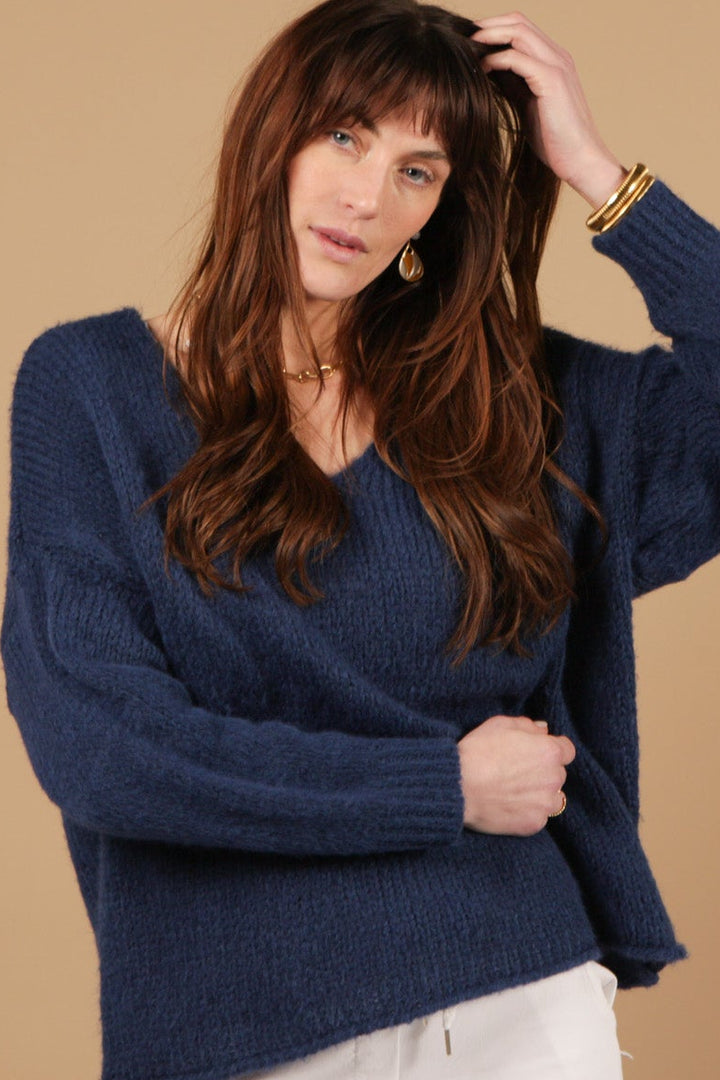 MOHAIR Vネック KNIT◆ KID MOHAIR V-Neck Knit