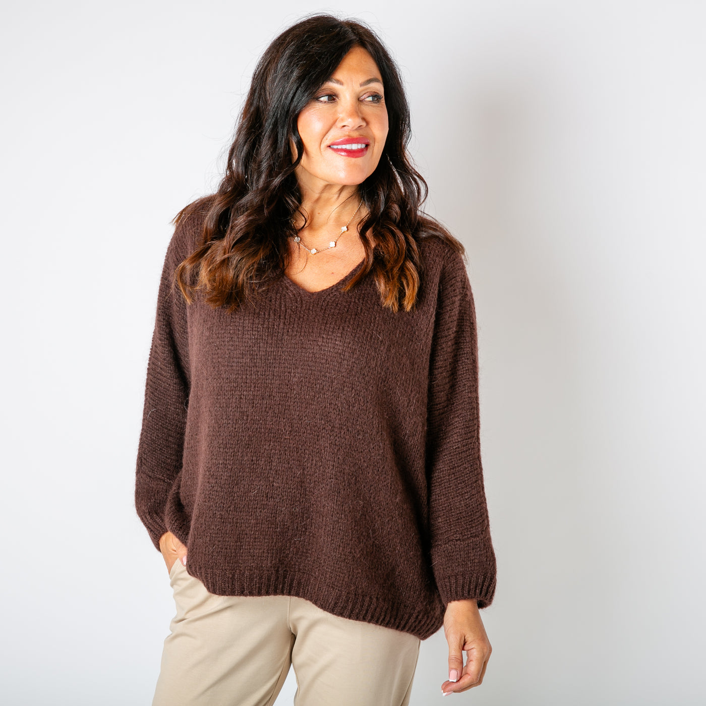 Mohair V-Neck Jumper