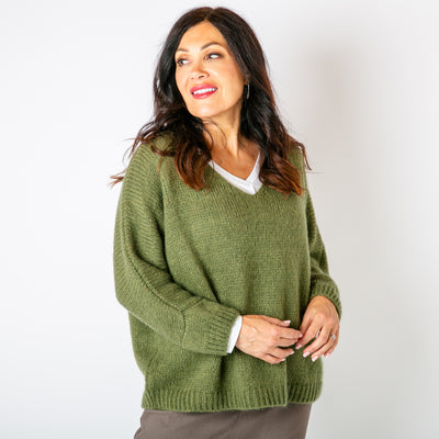 Mohair V-Neck Jumper