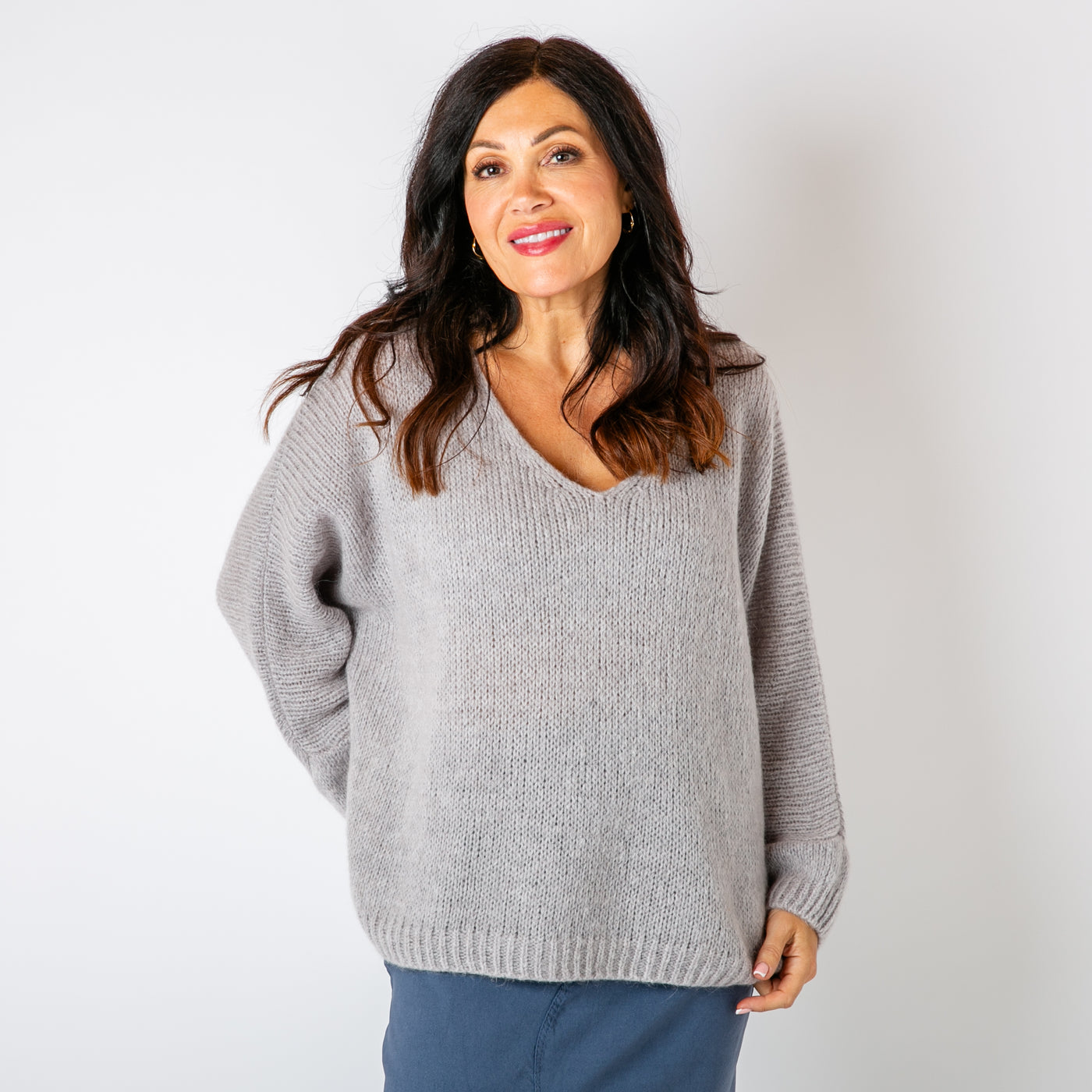 Mohair V-Neck Jumper