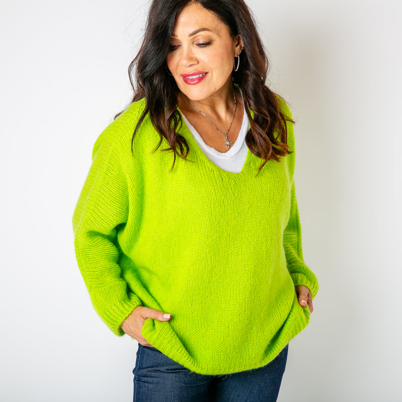 Mohair V-Neck Jumper