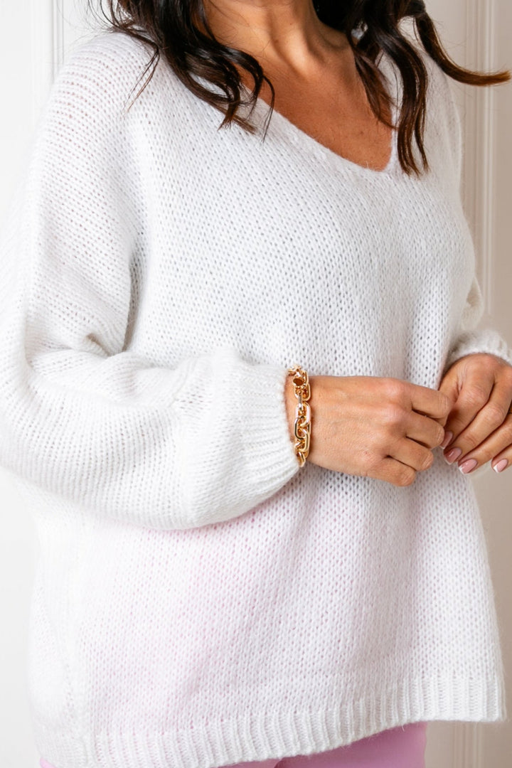 Mohair V-Neck Jumper – Tilley & Grace