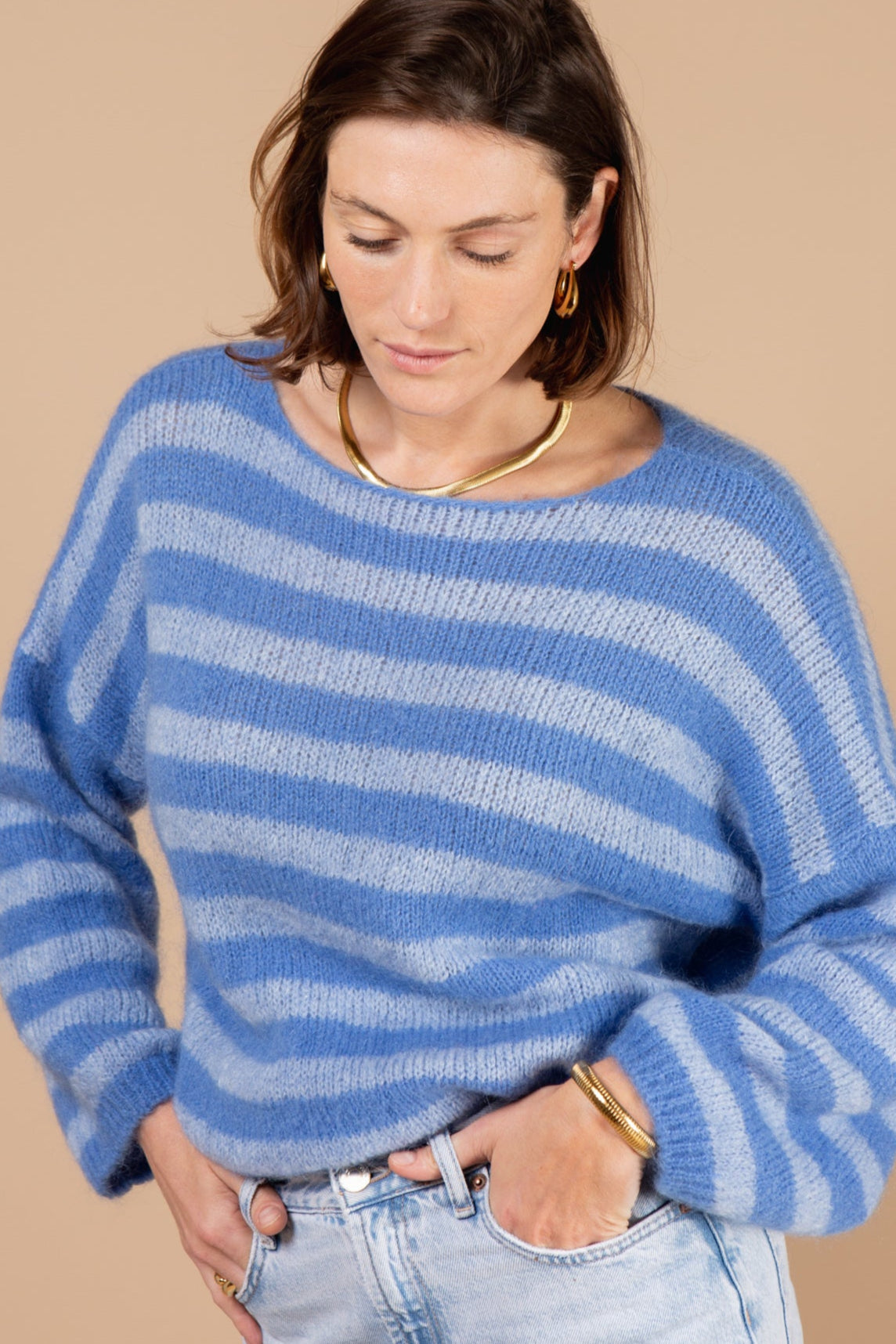 Mohair & Wool Stripe Jumper