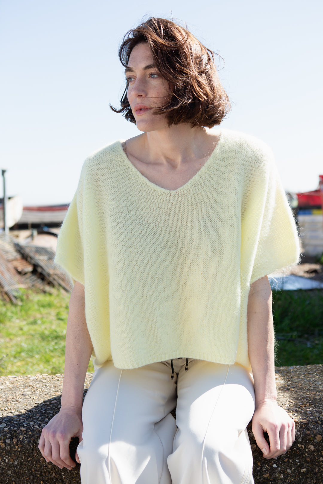 Mohair Knitted Sweater Vest