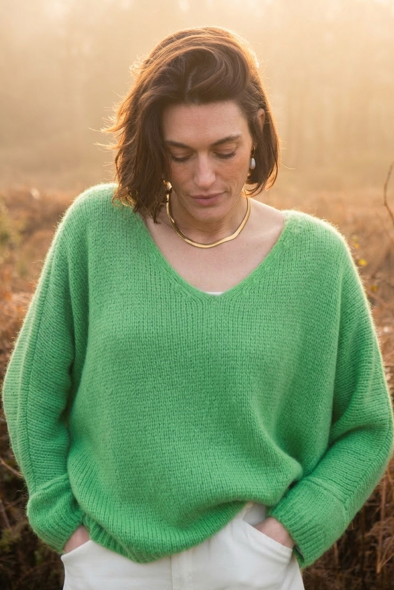 Mohair V-Neck Jumper