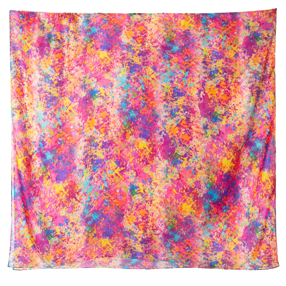 The Multicolour Spritz silk scarf which makes a great present for someone special