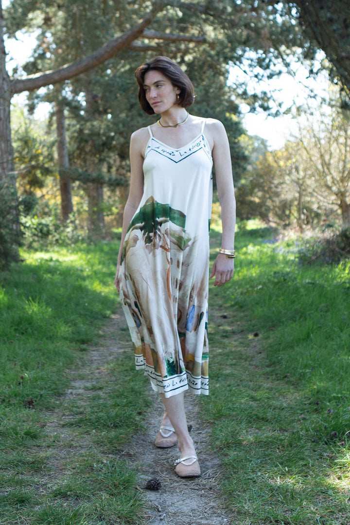 Graphic Print Cami Maxi Dress