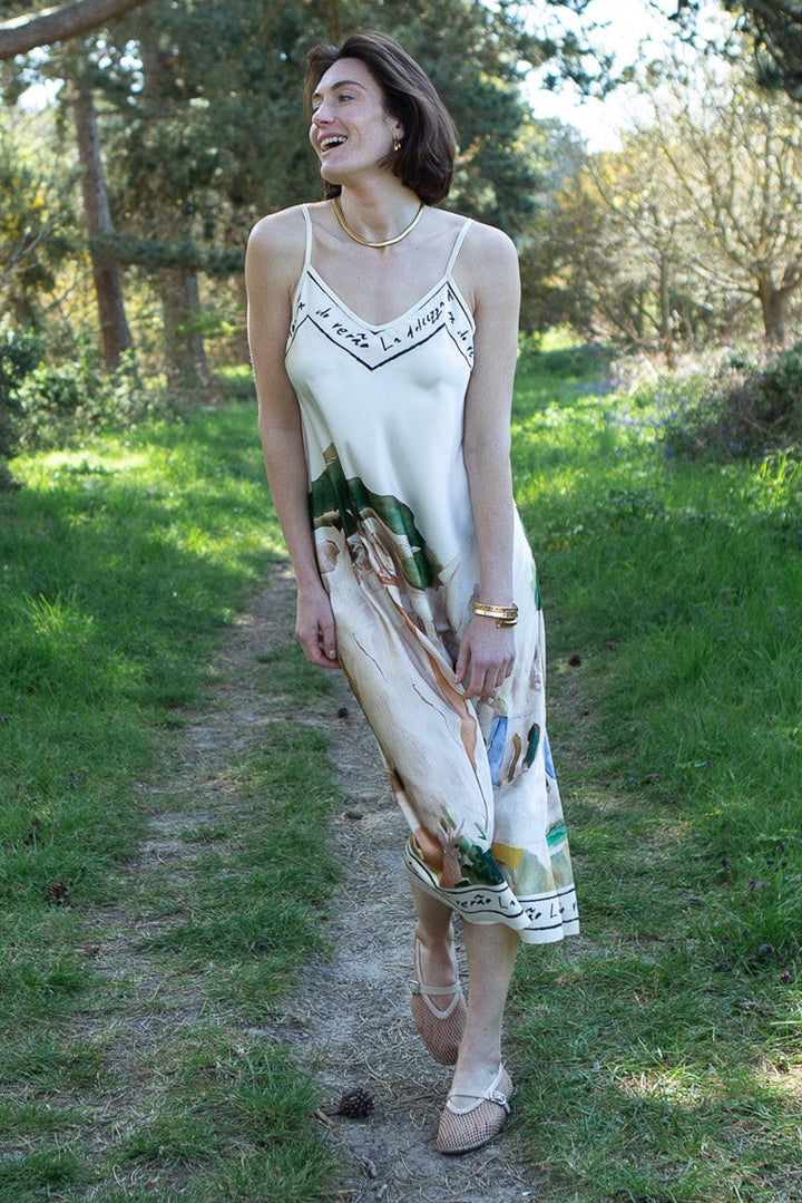 Graphic Print Cami Maxi Dress