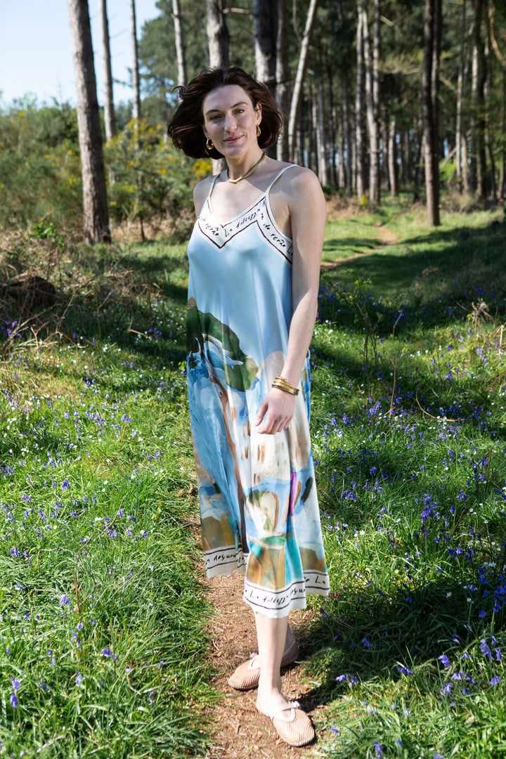 Graphic Print Cami Maxi Dress