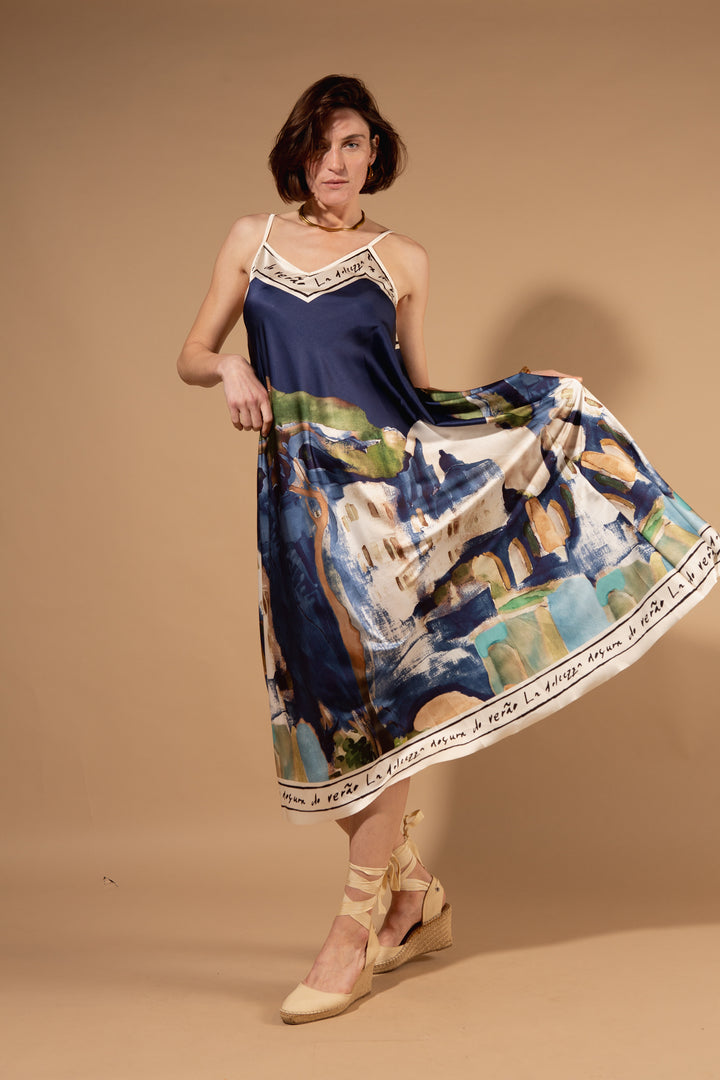 Graphic Print Cami Maxi Dress