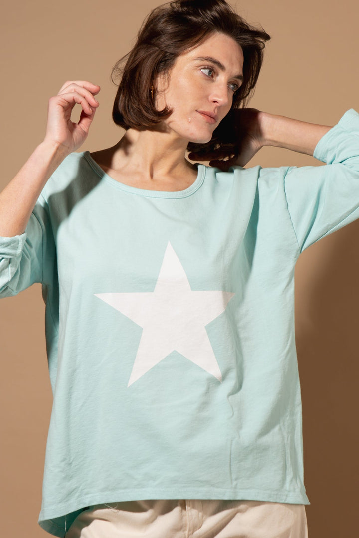 3/4 Sleeve Star Sweatshirt