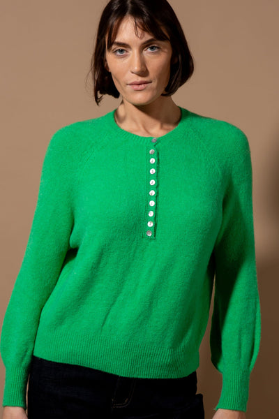 Button Front Alpaca Jumper