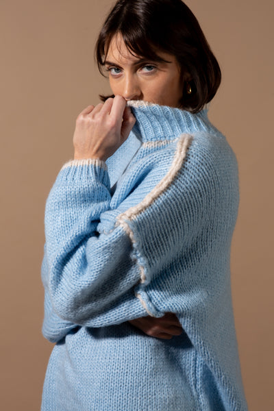 Contrast Stitch Oversized Jumper