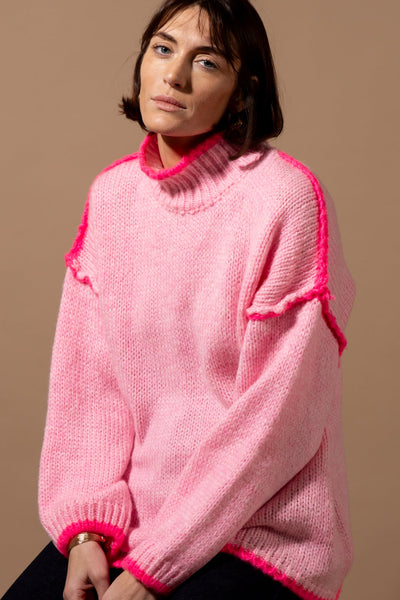 Contrast Stitch Oversized Jumper