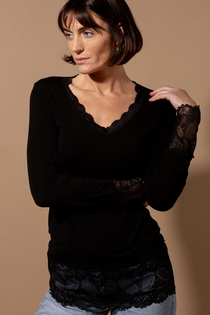 Lace Trim Top