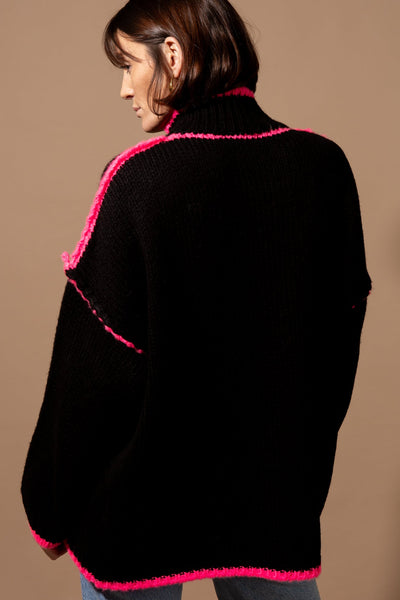 Contrast Stitch Oversized Jumper