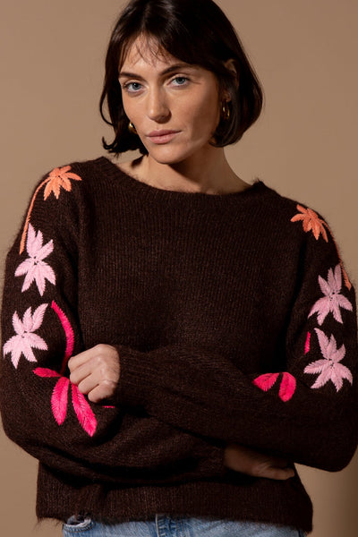 Floral Sleeve Jumper