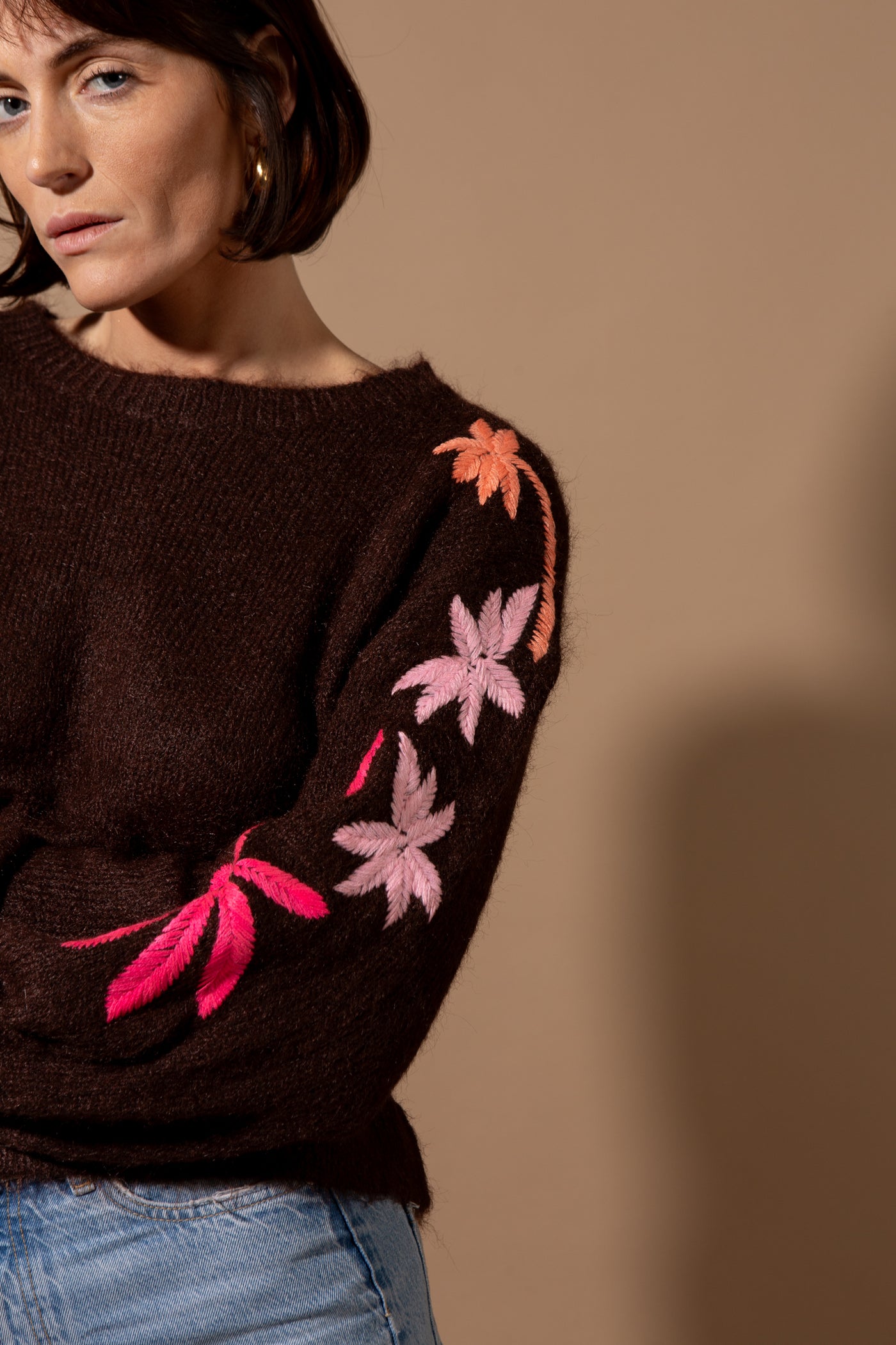 Floral Sleeve Jumper