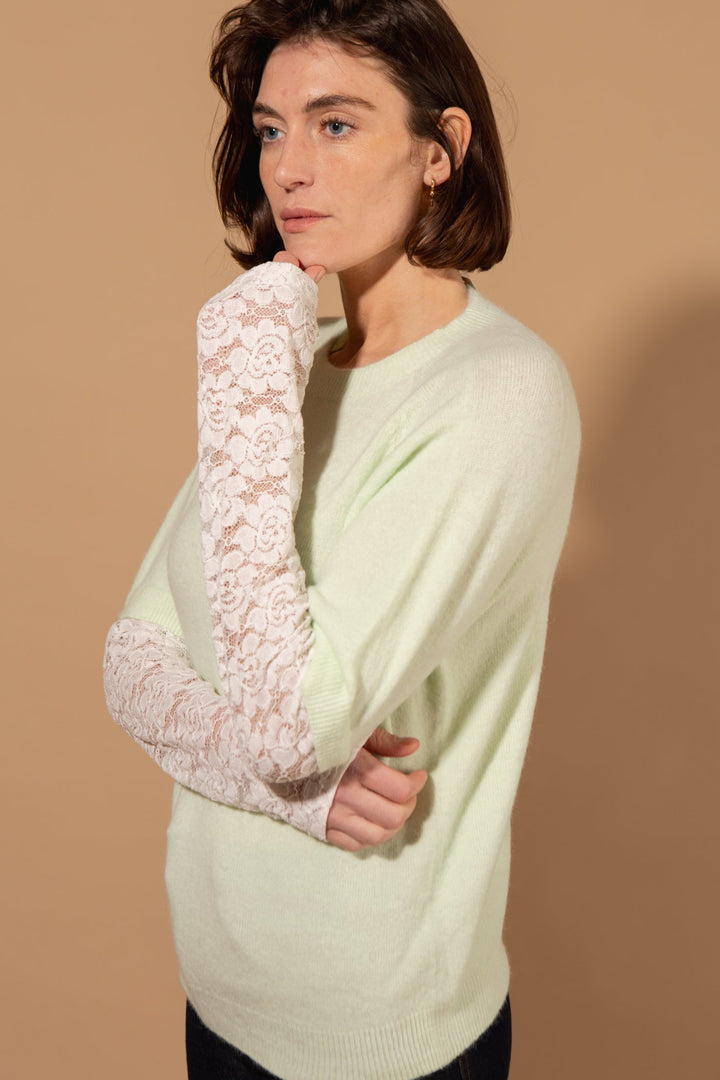 Lace Sleeve Jumper