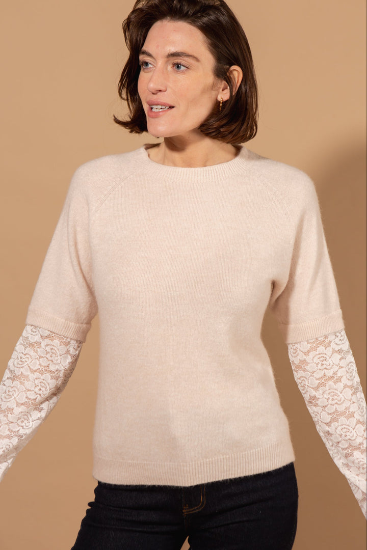 Lace Sleeve Jumper