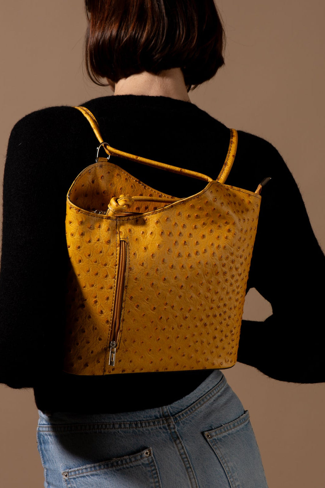 Haywood Ostrich Rucksack Bag