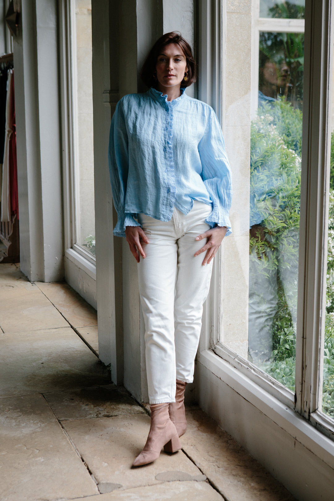 Linen Lace Detail Shirt