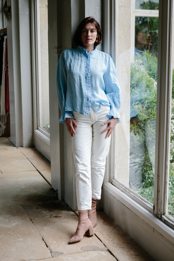 Linen Lace Detail Shirt