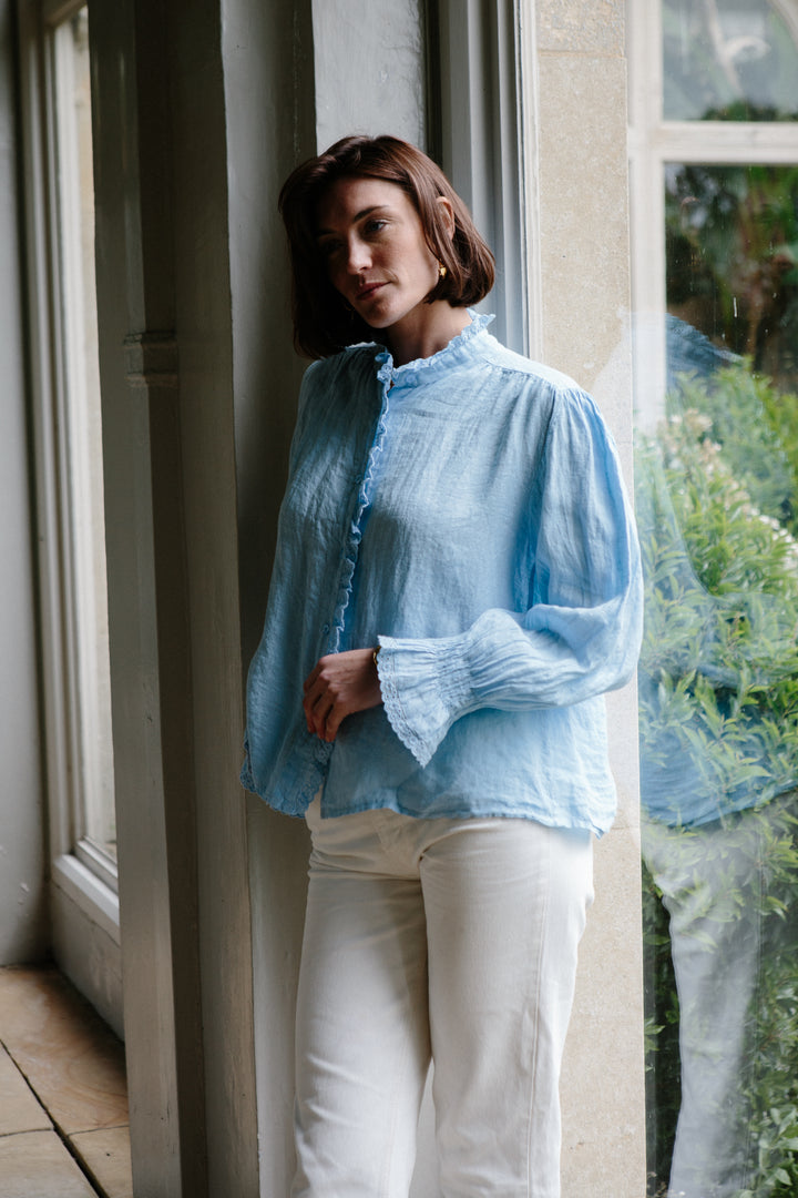 Linen Lace Detail Shirt