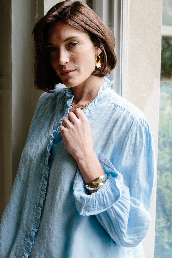 Linen Lace Detail Shirt