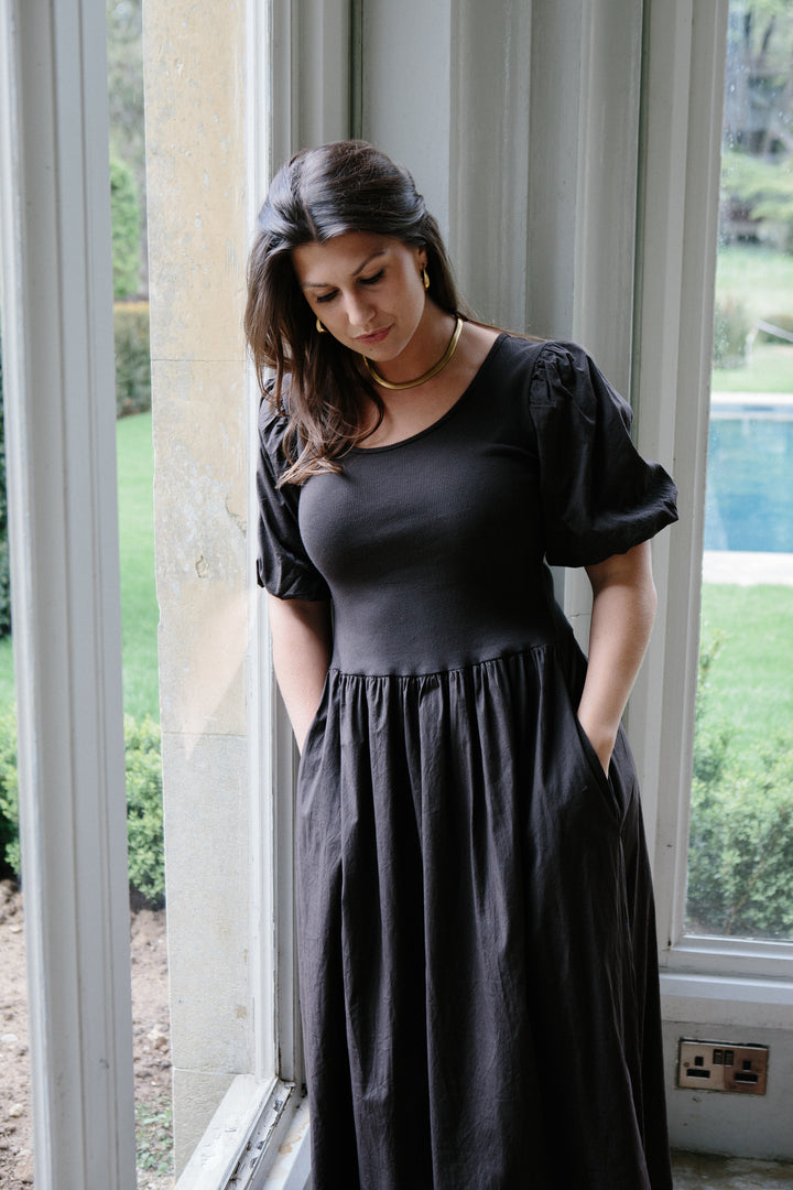 Puff Sleeve T-Shirt Dress