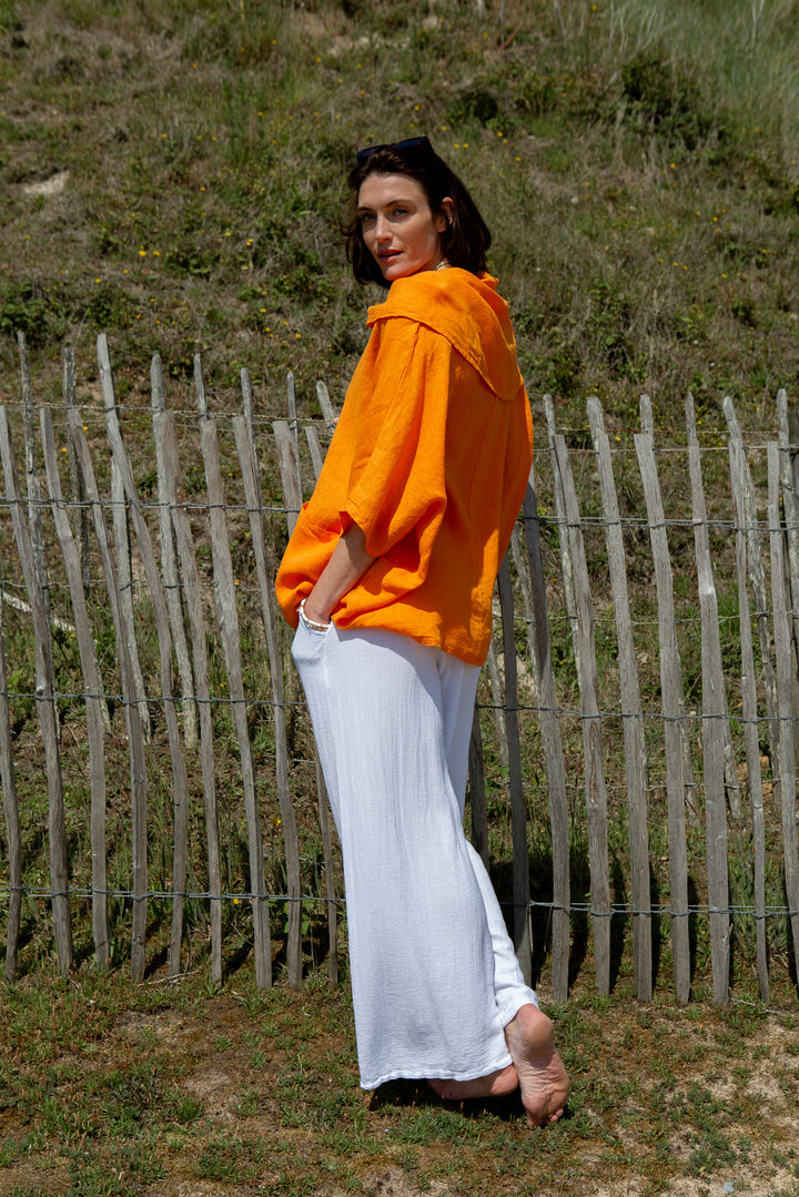 Crinkle Tie Waist Trousers