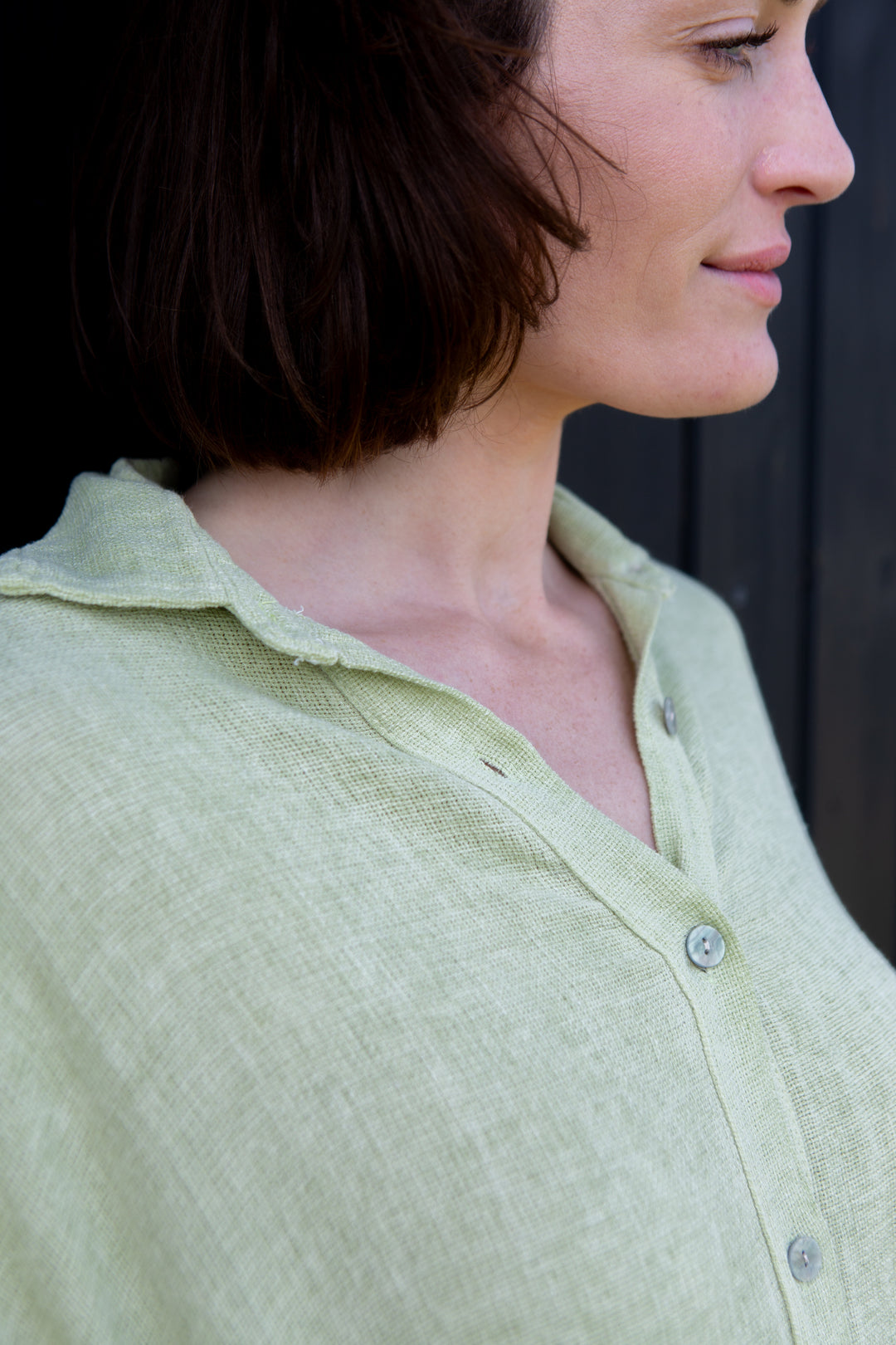 Linen Blend Shirt Dress