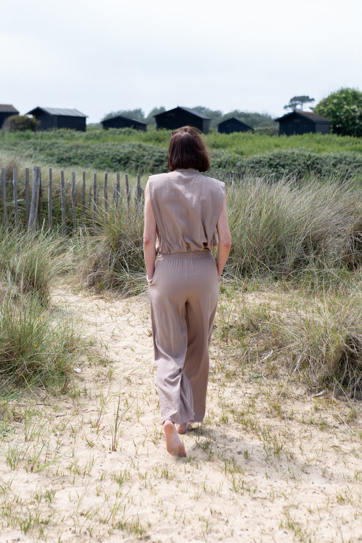 Plain Wide Leg Trousers