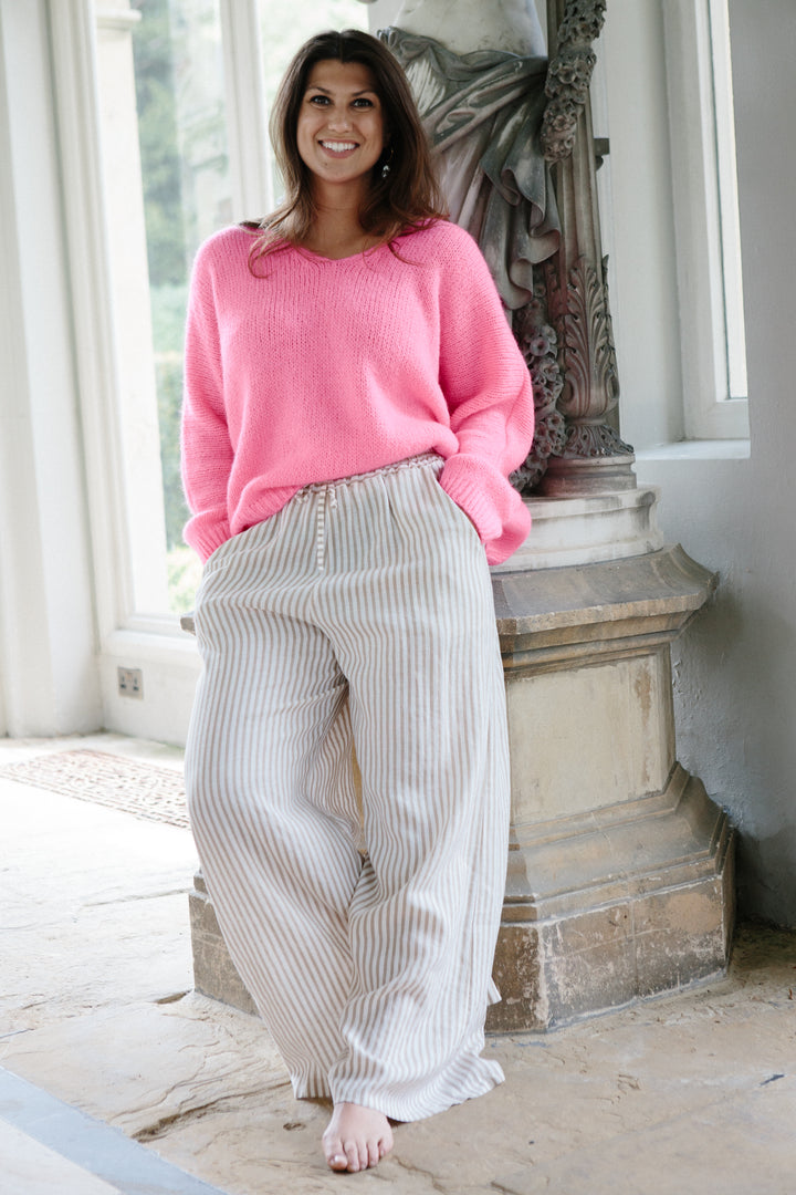 Linen Striped Trousers