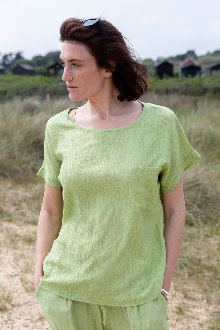 Crinkle Pocket Top