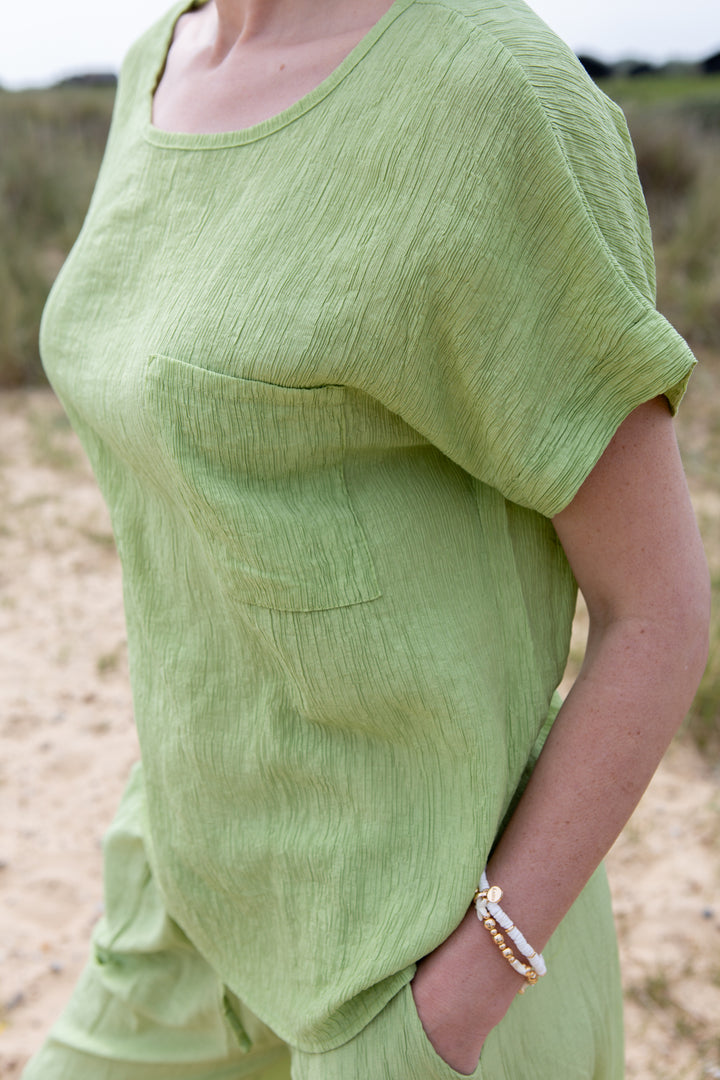 Crinkle Pocket Top
