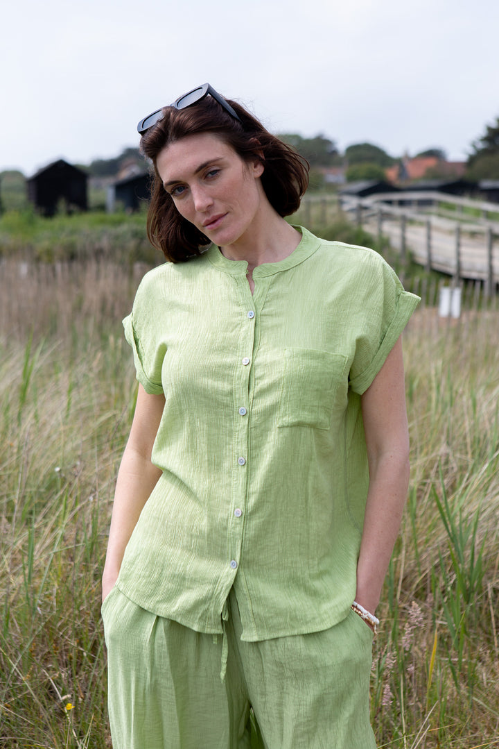 Crinkle Short Sleeve Shirt