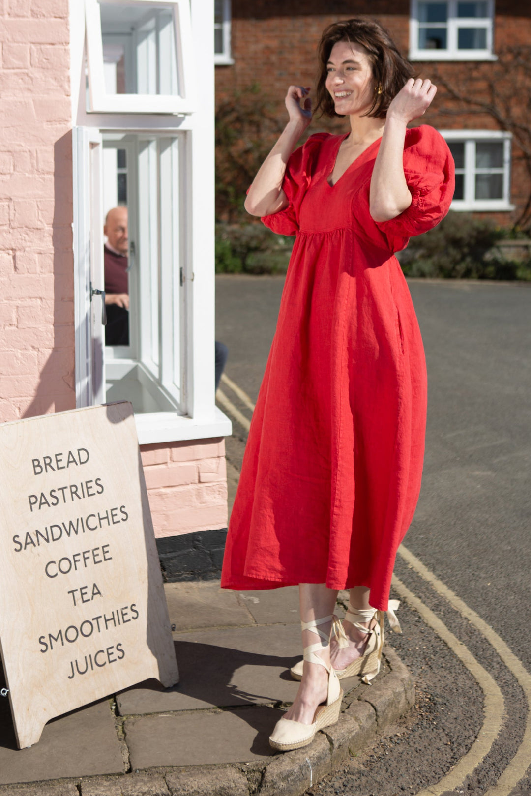 Livie Puff Sleeve Linen Dress  Tilley & Grace