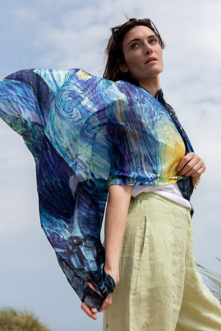 Starry Night Silk Scarf