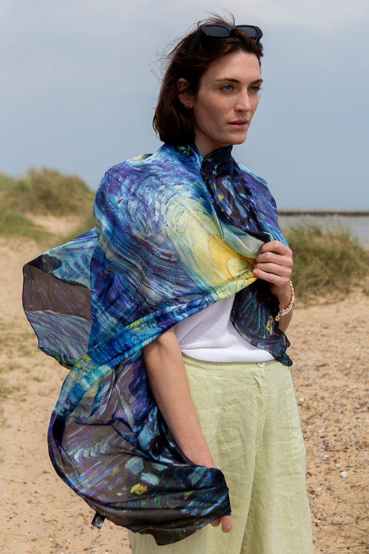 Starry Night Silk Scarf