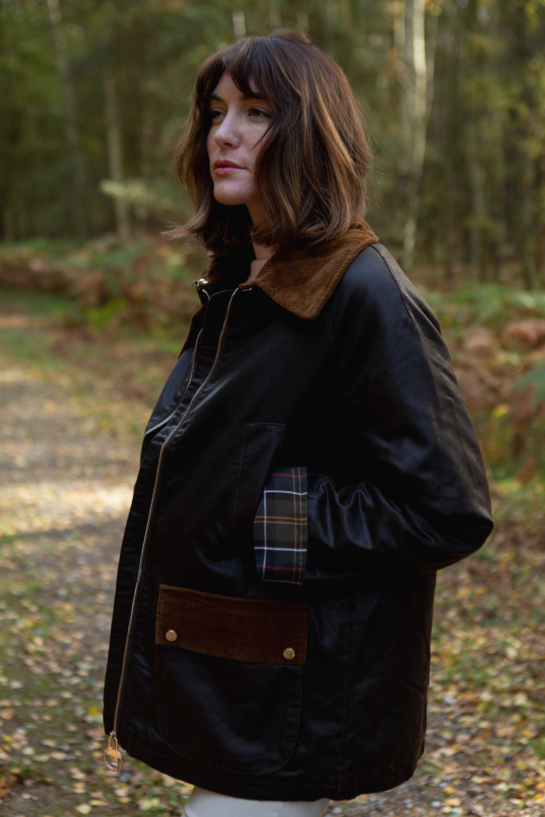 Corduroy Trim Jacket