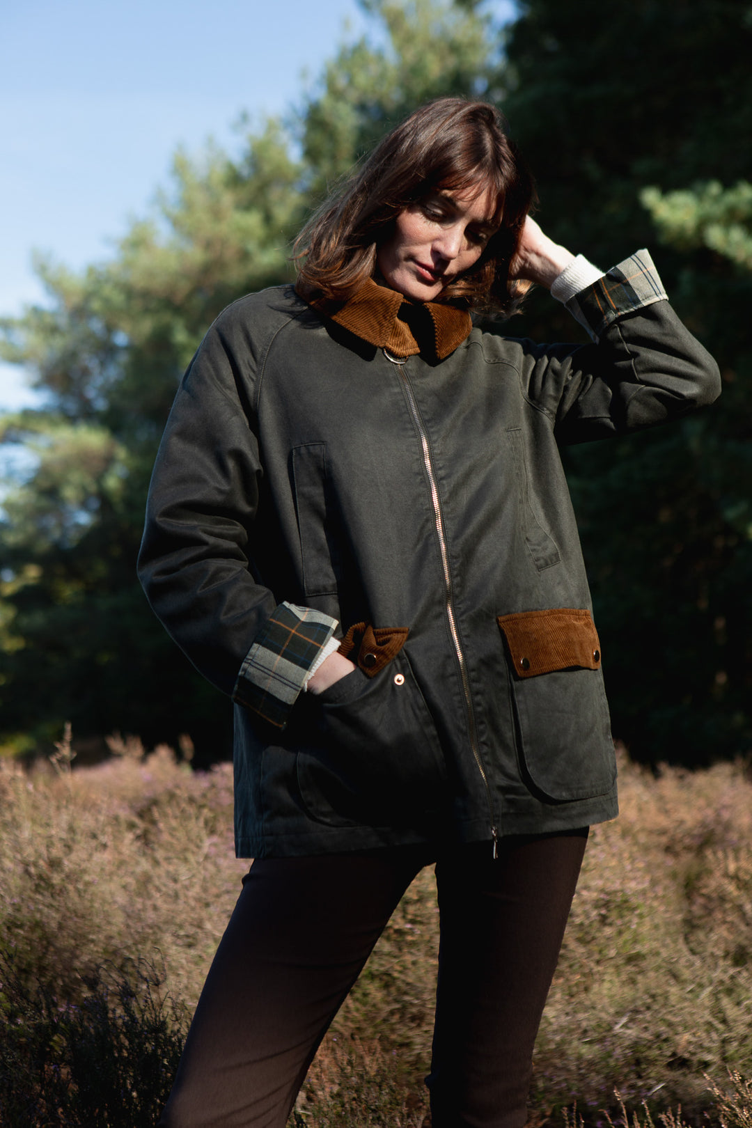 Corduroy Trim Jacket