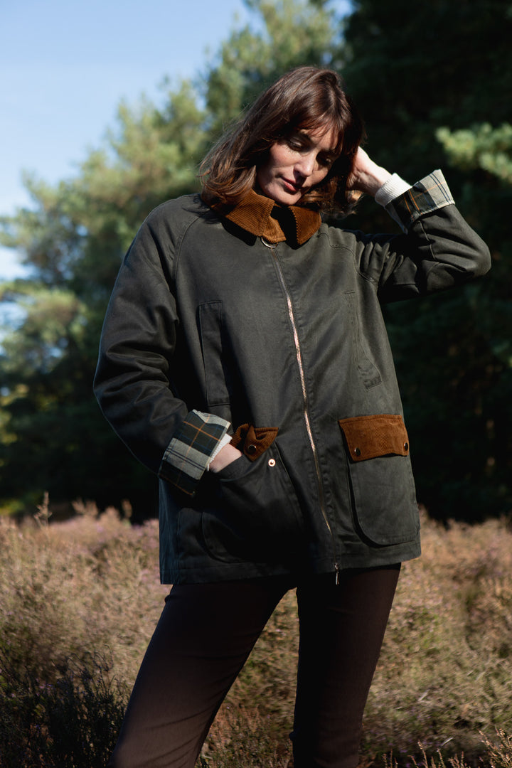 Corduroy Trim Jacket