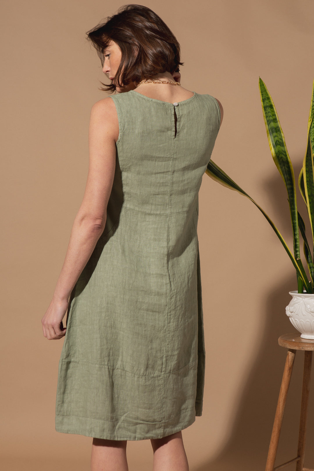Alicia Sleeveless Linen Dress