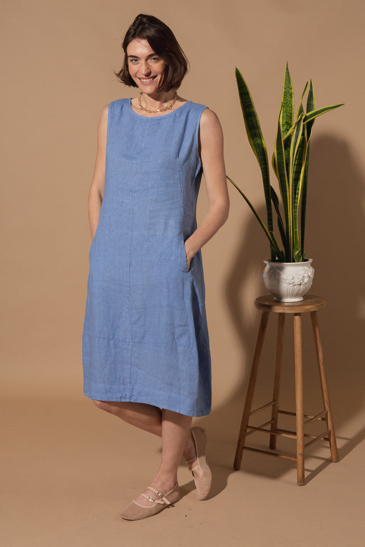 Alicia Sleeveless Linen Dress