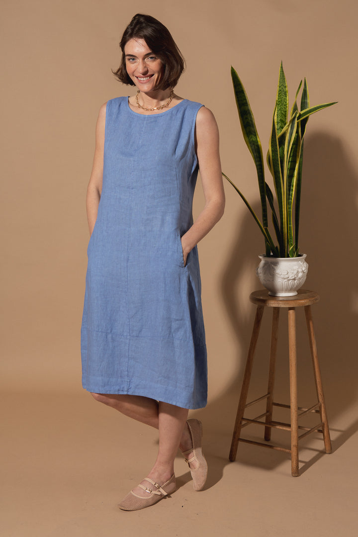 Alicia Sleeveless Linen Dress