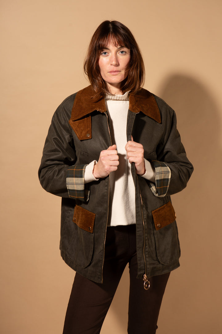 Corduroy Trim Jacket