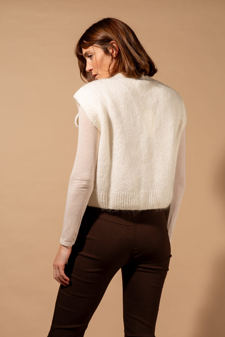 Mohair Button Through Tank Top